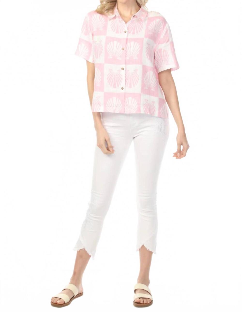 NEW CHARLIE B cropped embroidered fringe tulip hem jeans in white